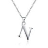 A-Z Letter Necklaces Pendants Alphabet Initial Necklace 925 Sterling Silver Choker Necklace For Women Fine Jewelry Kolye Collier