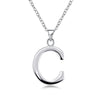 A-Z Letter Necklaces Pendants Alphabet Initial Necklace 925 Sterling Silver Choker Necklace For Women Fine Jewelry Kolye Collier