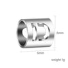 A-Z Stainless Steel Cylindrical Hollow 26 Letters Charms Initial Necklace Bracelet Pendant Jewelry Alphabet DIY Accessories