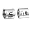 A-Z Stainless Steel Cylindrical Hollow 26 Letters Charms Initial Necklace Bracelet Pendant Jewelry Alphabet DIY Accessories