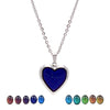 A sexy thermochromic necklace love pendant can open the box necklace Heart-shaped photo box sweater chain jewelry gift
