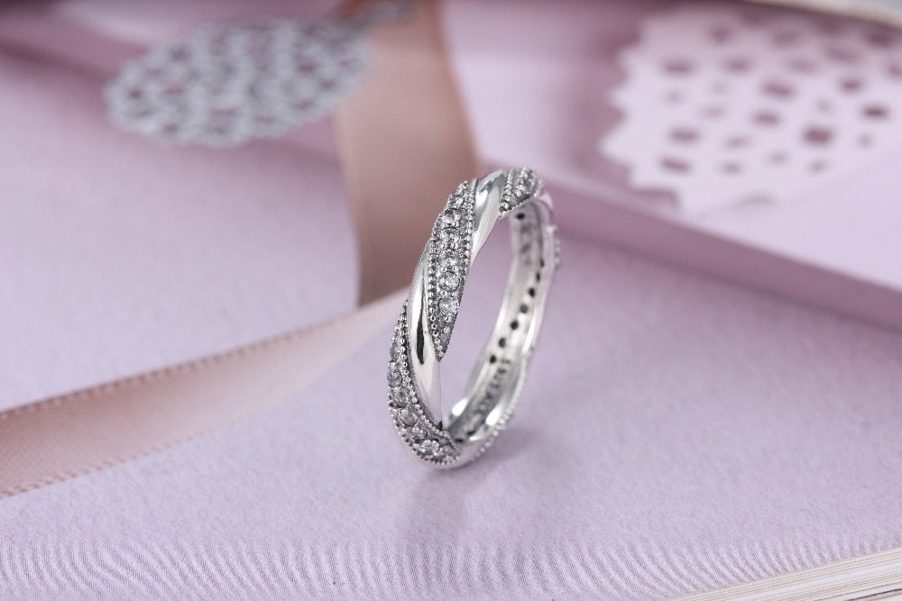 A   Sale Fashion jewelry jewelry Pave Setting charm cross Compatible With Original 925 silver Retro woman Ring Ring