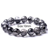 AAA+ Black Rutilated Quartz Bracelets For Women 8-12mm Natural Stone Bracelet Men Hand Bracelet Round Beads