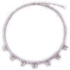 AAA CZ butterfly choker charm necklace  silver color pink 4mm hip hop 1 row tennis chain rapper rock women adjustable jewelry