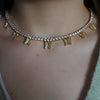 AAA CZ butterfly choker charm necklace  silver color pink 4mm hip hop 1 row tennis chain rapper rock women adjustable jewelry