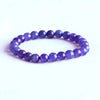 AAA High Quality Natural Genuine Tanzania Clear Purple Blue Tanzanite Stretch Finish Bracelet Round beads 7mm 05079