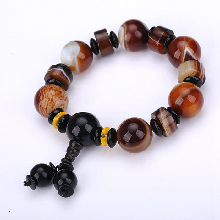 AAA Natural Agate Healing Crystal Multicolor Bracelet Yoga Chakras Balance Bracelet For Women Reiki Prayer Stones Amber Prayer