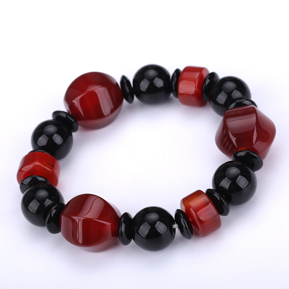 AAA Natural Red Agate Fashion Men Jewelry Bracelet Pop Chalcedony Lover Party Gift Real Pearl Bracelet For Unisex Agate Gemstone