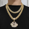 AAA Rhinestone Iced Out Miami Cuban Link Chain Orangutan Monkey Pendant Necklace For Men's Chains Hip Hop Jewelry On The Neck