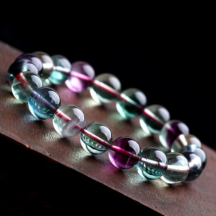 AAA Superior Quality Natural Colour Fluorite Bracelet Men And Women Fund Crystal Ornaments Bracelet For GIFT