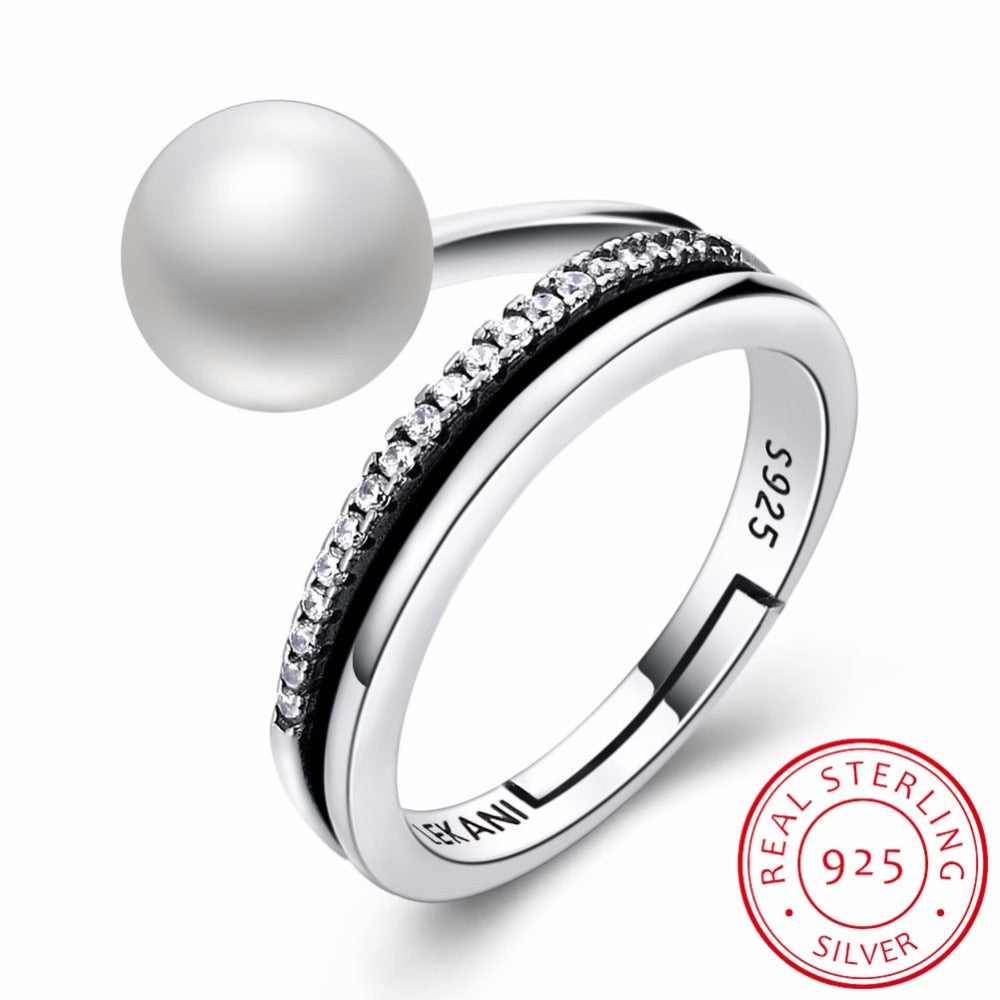 AAAA High Quality Pearl Rings Fashion Luxury Women Engagement Jewelry 925 sterling Silver Rings Female Wedding Fine Jewelry