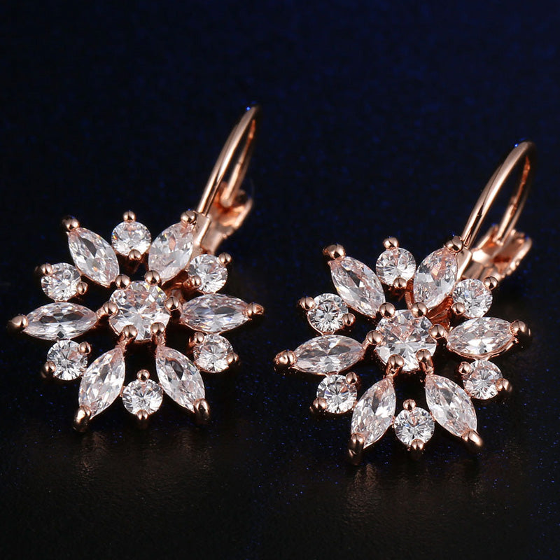 AAAA Luxury Crystal Stud Earrings Jewelry Glamour Women Wedding Anniversary Exquisite Gift Earrings Jewelry Accessories