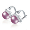 AAAA Top Quality 100% Natural Pearl Stud Earrings For Women Fashion Elegant Party Zircon 925 Sterling Silver Jewelry