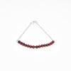 January Birthstone Link Bracelets 925 Silver Chain Star Charms Natural Garnet Crystal Quartz Fine Jewelry Women #o018b