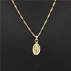 ADOLPH Star Jewelry Trendy Virgin Mary Choker Necklace Dainty Gold Medallion Pendants Necklaces Mother Mary Accessories