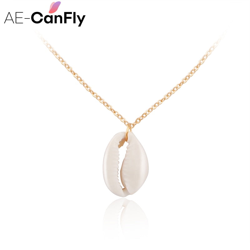 Conch Havaiian Shell Pendants Necklace Beach Jewelry Gold Silver Chain Chokers NX293