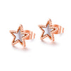 Romantic Gypsophila Stud Earrings Imitation Pearls Star Ladies Jewelry Earring Rose Gold Color Woman Accessories OGE445