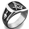 AG Freemasonry Pattern Men's Ring Metal Letter Symbol Religious Accessories Party Jewelry Size 7-14