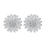 100% Authentic 925 Sterling Silver Chrysanthemum Flower Stud Earrings For Women Compatible with Jewelry Original Gift