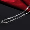 AGLOVER 925 sterling silver 16/18/20/22/24/26/28/30 inch 4MM Link Necklace For Woman Man Wedding Jewelry Gift
