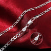 AGLOVER 925 sterling silver 16/18/20/22/24/26/28/30 inch 4MM Link Necklace For Woman Man Wedding Jewelry Gift