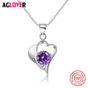 Fashion Women Necklaces with 1.8ct Love Heart Austrian Zircon Pendant Necklace for Engagement&Wedding Jewelry