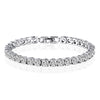 10K White Gold Bracelets Charm Cubic Zirconia Bracelet Simulated Diamond Jewelry Chain Link Bracelet Engagement Wedding