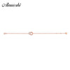 18K Rose Gold Fashion Women's Bracelet Diamond Round Lady Engagement Bracelet Jewelry Gifts