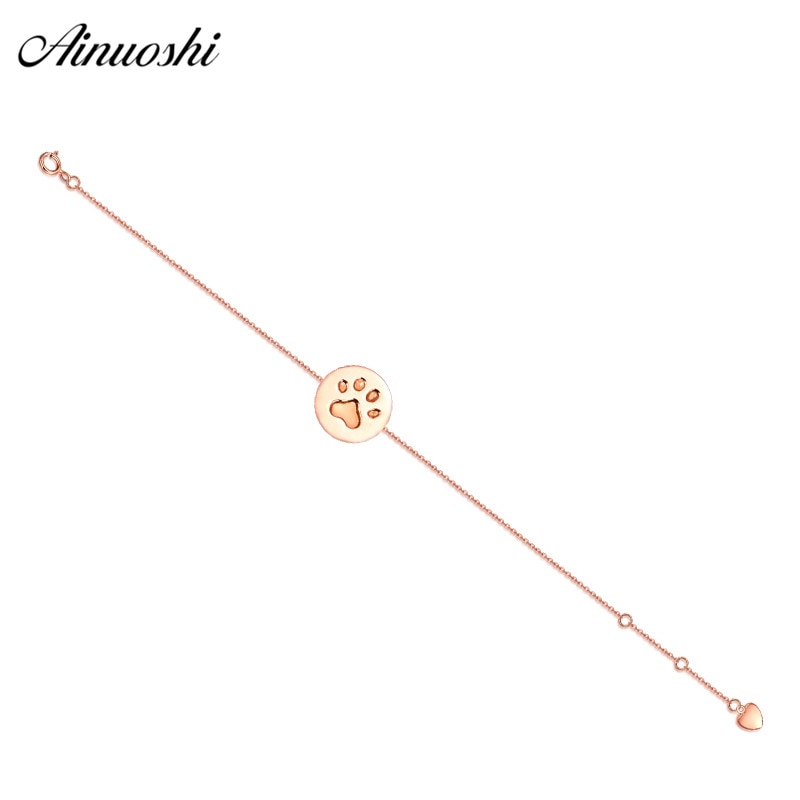 18K Rose Gold Fashion Women's Bracelet Round Lady Engagement Bracelet Jewelry Gifts