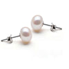Genuine 925 Sterling Silver Stud Earring 100% Natural Cultured Pearl Earring Jewelry Stud Earring for Women