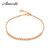 Luxury 18K Rose Gold Pteris Chain Women Bracelets Lady Wedding Engagement 19cm Bracelets 1.12g Jewelry Party Gifts