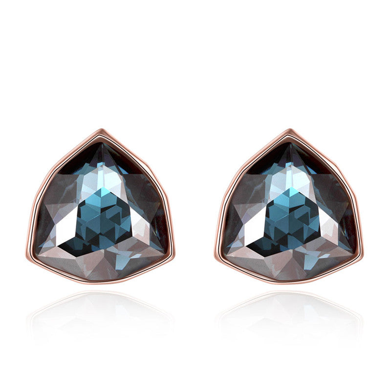 AKE114 classic geometry studs earring, with top AAA blue stone, classic, fashion best for gift, Women, Lady