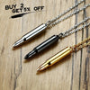 ALLICEONYOU Unique Can Be Opened Bullet Pendant Necklace for Men Male Accessories Pack Perfume Link Chain Hip Hop Gift For Women