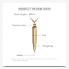 ALLICEONYOU Unique Can Be Opened Bullet Pendant Necklace for Men Male Accessories Pack Perfume Link Chain Hip Hop Gift For Women