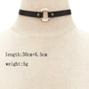 ALYXUY 2PCS/Set Jewelry Black Gold Silver Leather Round Choker Simple Temperament Necklace For Women Girls Gift