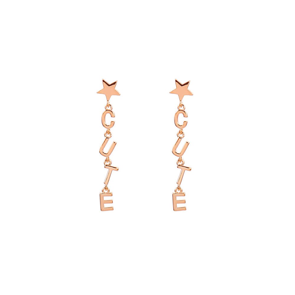 AMORE Letters Earrings for Women Gold Silver Color Long Drop Earrings 2022 Trend Jewelry Accessories Gift 11.11