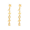 AMORE Letters Earrings for Women Gold Silver Color Long Drop Earrings 2022 Trend Jewelry Accessories Gift 11.11
