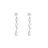 AMORE Letters Earrings for Women Gold Silver Color Long Drop Earrings 2022 Trend Jewelry Accessories Gift 11.11