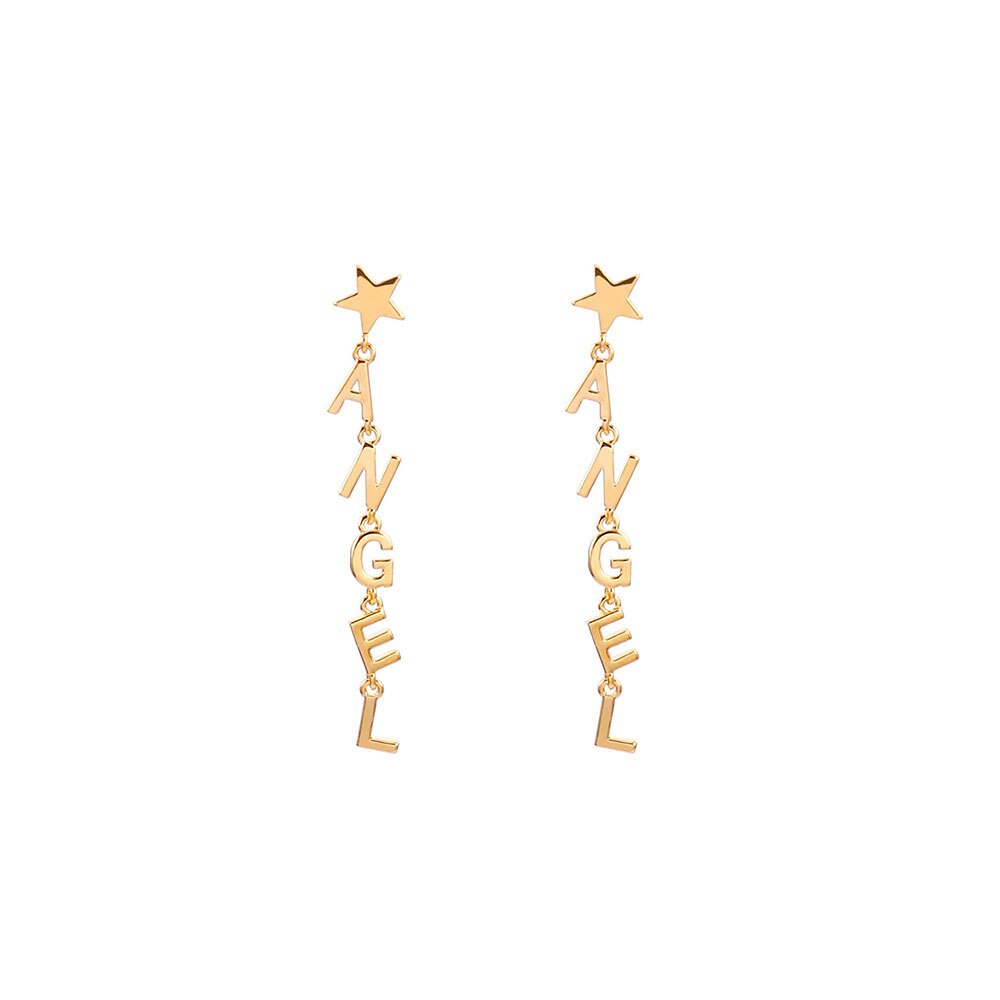 AMORE Letters Earrings for Women Gold Silver Color Long Drop Earrings 2022 Trend Jewelry Accessories Gift 11.11