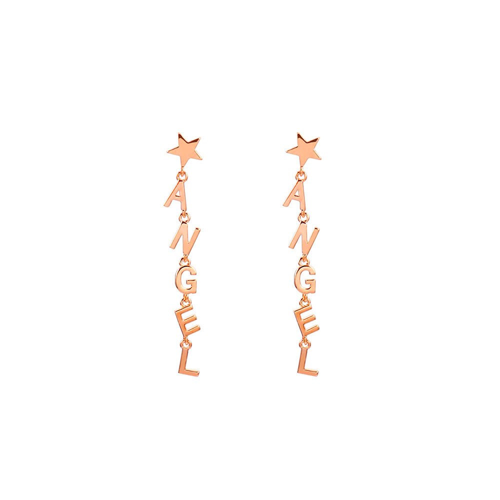 AMORE Letters Earrings for Women Gold Silver Color Long Drop Earrings 2022 Trend Jewelry Accessories Gift 11.11
