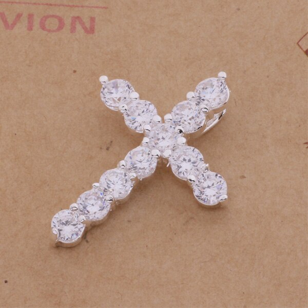 AN296 caliente color plata COLLAR COLGANTE de joyería de moda en llamas Cruz fábrica venta al por mayor de regalos de alta calidad