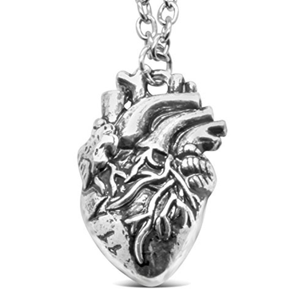 ANATOMICAL HEART CHARM NECKLACE  Love Heart Jewelry