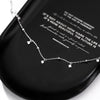 ANENJERY 925 Sterling Silver Round Bead Discs Clavicle Chain Choker Necklace for Women Party Necklace  S-N695