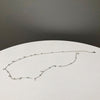 ANENJERY 925 Sterling Silver Round Bead Discs Clavicle Chain Choker Necklace for Women Party Necklace  S-N695