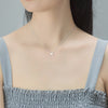 ANENJERY 925 Sterling Silver Temperament Pentagram Charm Pendant Necklace Clavicle Chain Star Necklace For Women Jewelry S-N592