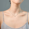 ANENJERY 925 Sterling Silver Temperament Pentagram Charm Pendant Necklace Clavicle Chain Star Necklace For Women Jewelry S-N592