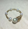 ANI 14K Roll Yellow Gold Pearl Bracelet Natural Baroque Shaped Pearl Jewelry Fashion White Pearl Bracelet for Women