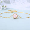 ANI 14K Yellow/Rose Gold Women Gemstone Bracelet Natural Citrine/Rose Quartz/Blue Topaz Female Engagement Bracelet Fine Jewelry