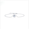 ANI 14K Yellow/White/Rose Gold Women Gemstone Bracelet Natural Garnet/Rose Quartz/Sky Blue Topaz Female Engagement Bracelet