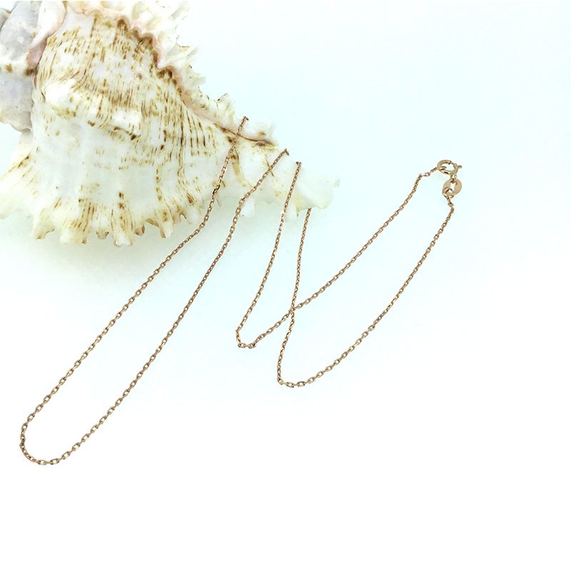 ANI 18K Yellow Gold (AU750) Chain Necklace for Women Engagement Fine Jewelry Cross Chain for Pendant 16 inches or 18 inches